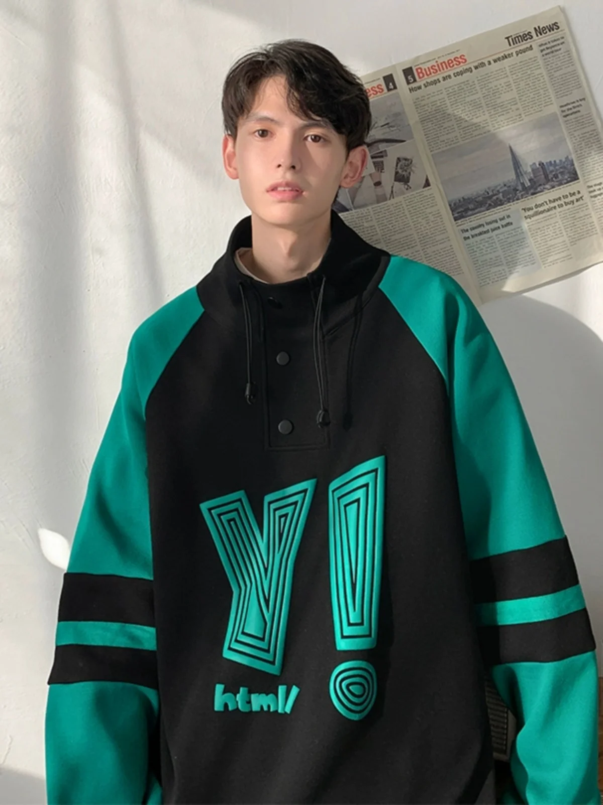 Casual Men's Sweatirt f High Collar Spring Autumn New Sle Japanese Hong Kong Sle Trendy Brand Patchwork Color Blo ...
Casual Men's Sweatirt f High Collar Spring Autumn New Sle Japanese Hong Kong Sle Trendy Brand Patchwork Color Blo ...