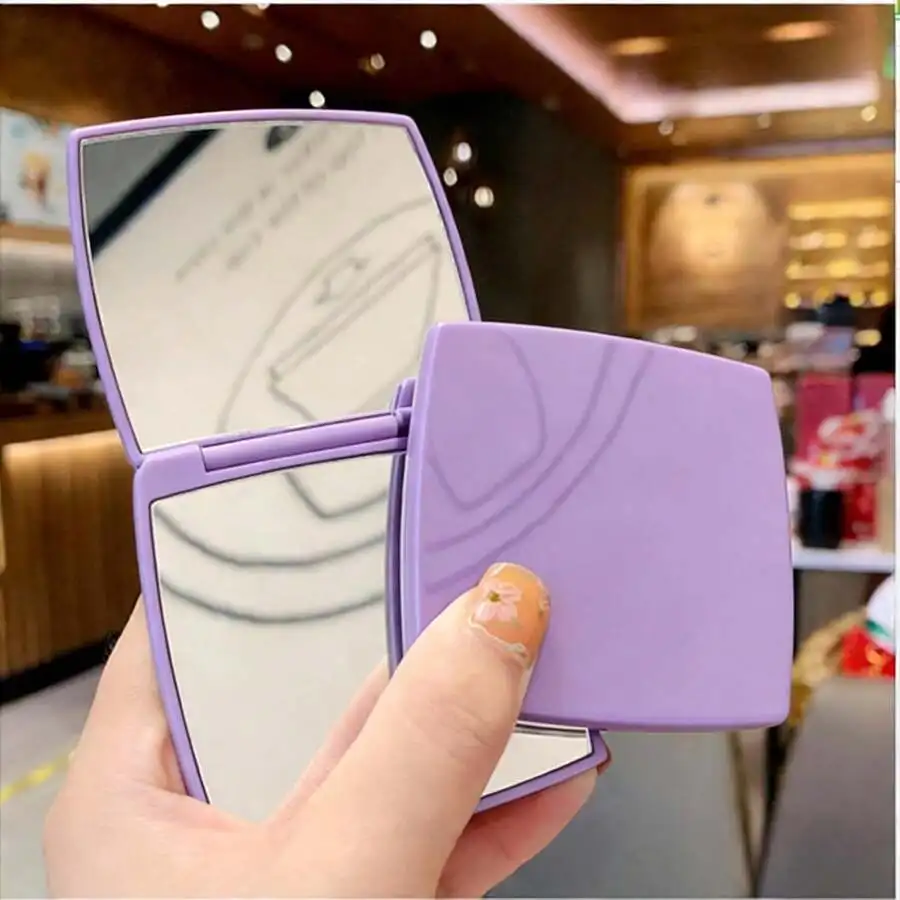 Elegant Purple Compact Makeup Mirror With 2X Magnification Square Travel Mirror
Elegant Purple Compact Makeup Mirror With 2X Magnification Square Travel Mirror