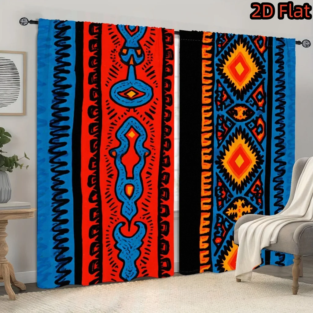 2pcs Tribal Pattern Curtains Geometric Aztec Print Blackout Drape Living Room Bedroom Window Treatment Home Decor 2D
2pcs Tribal Pattern Curtains Geometric Aztec Print Blackout Drape Living Room Bedroom Window Treatment Home Decor 2D