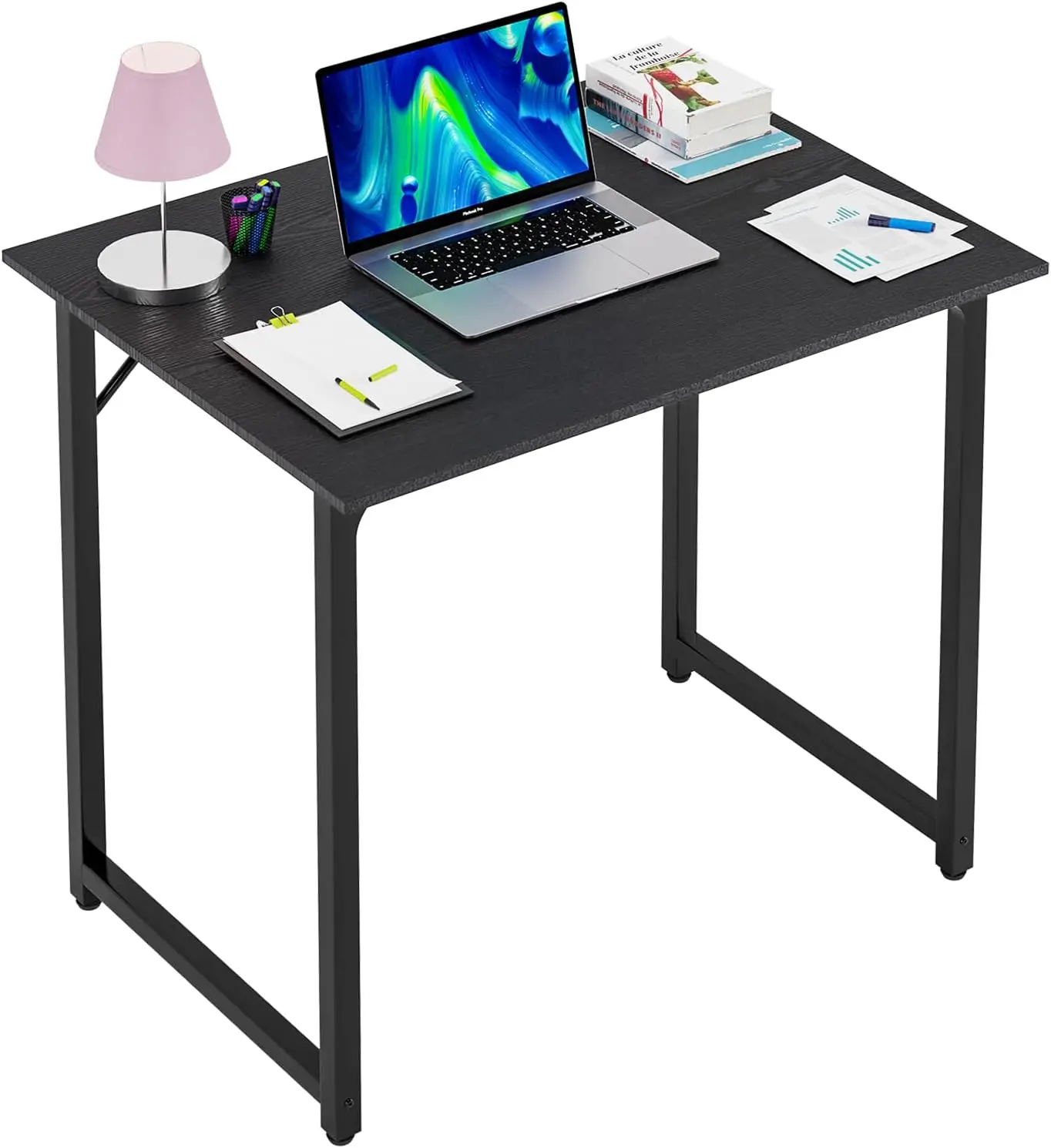 | 32 Inch Computer Desk | Black | Office Desk with Metal Frame, Adjustable Feet | Water-Resistant, Scratchproof Surface
| 32 Inch Computer Desk | Black | Office Desk with Metal Frame, Adjustable Feet | Water-Resistant, Scratchproof Surface