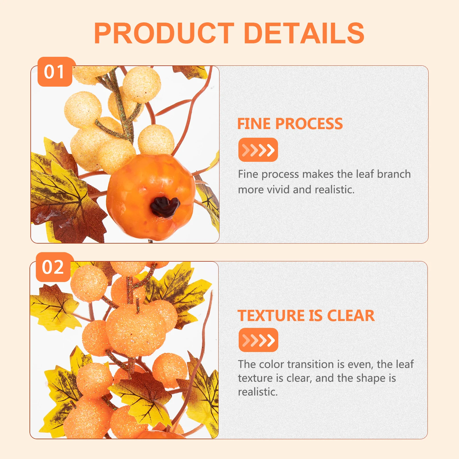 2Pcs Simulation Maple Leaf Branch Autumn Pumpkin Plant Adorns Faux Fall Flowers Thanksgiving Decor Home Office Wall Decoration
2Pcs Simulation Maple Leaf Branch Autumn Pumpkin Plant Adorns Faux Fall Flowers Thanksgiving Decor Home Office Wall Decoration