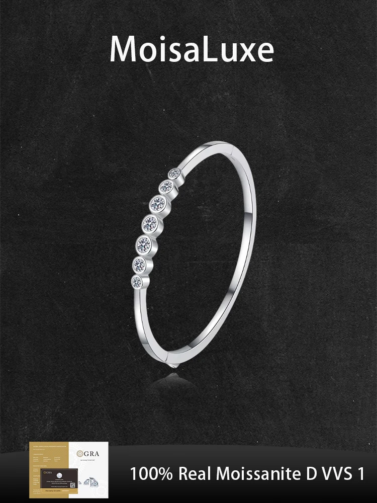 Официальный магазин MoisaLuxe GRA Moissanite Plata, стерлинговое серебро 925, модные и простые браслеты с пузырьками для женщин, ювелирные изделия
Официальный магазин MoisaLuxe GRA Moissanite Plata, стерлинговое серебро 925, модные и простые браслеты с пузырьками для женщин, ювелирные изделия