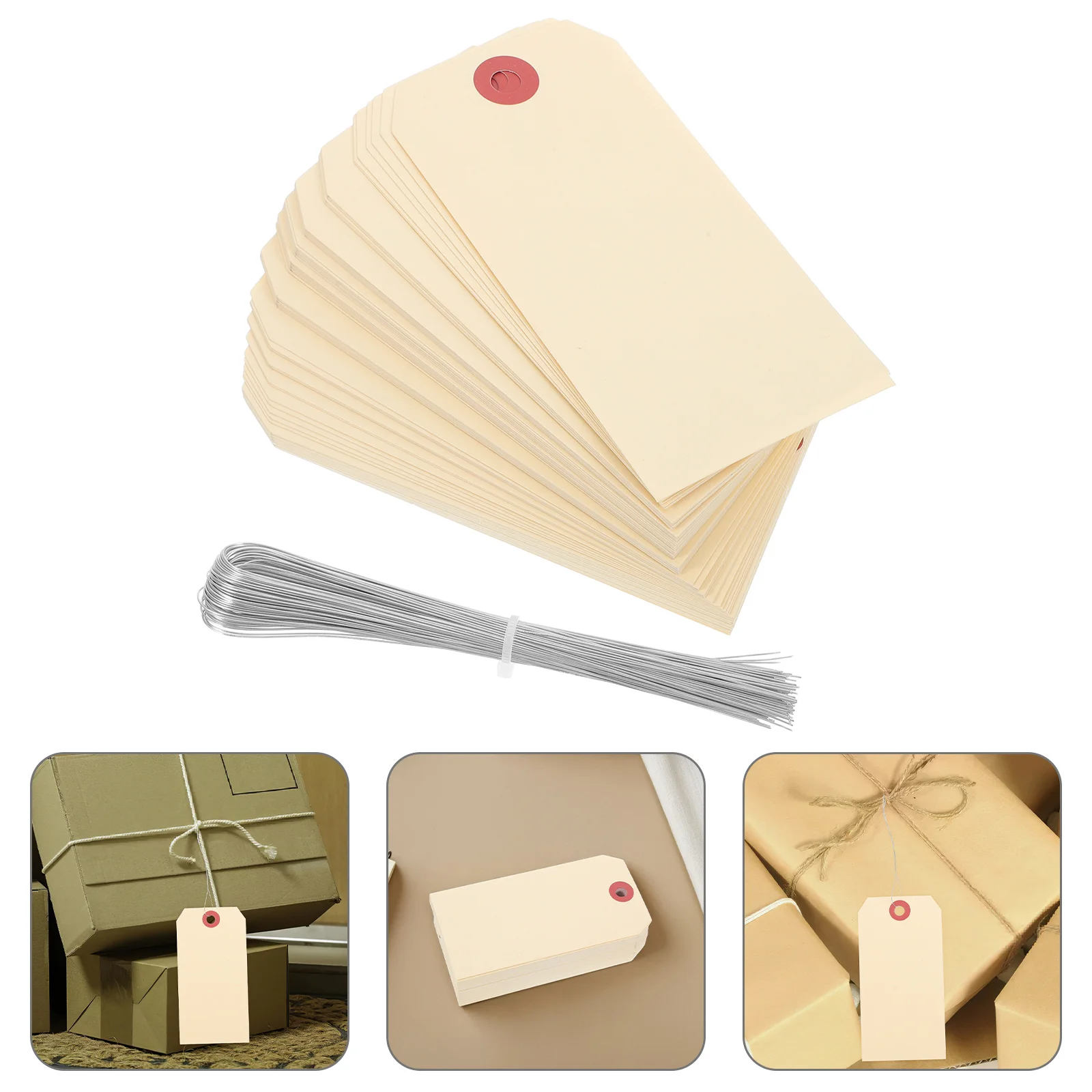 100 pcs Price Labels Manila Wire Tags Shipping Blank Packaging Tags File Folder Labels Manila Tags With Eyelets Filing Products
100 pcs Price Labels Manila Wire Tags Shipping Blank Packaging Tags File Folder Labels Manila Tags With Eyelets Filing Products