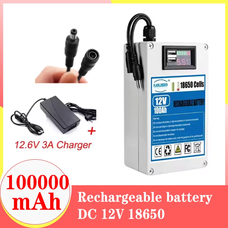 100% NEW The latest DC 12V 100Ah lithium-ion AC rechargeable battery is a large capacity and multi-purpose rechargeable battery
100% NEW The latest DC 12V 100Ah lithium-ion AC rechargeable battery is a large capacity and multi-purpose rechargeable battery