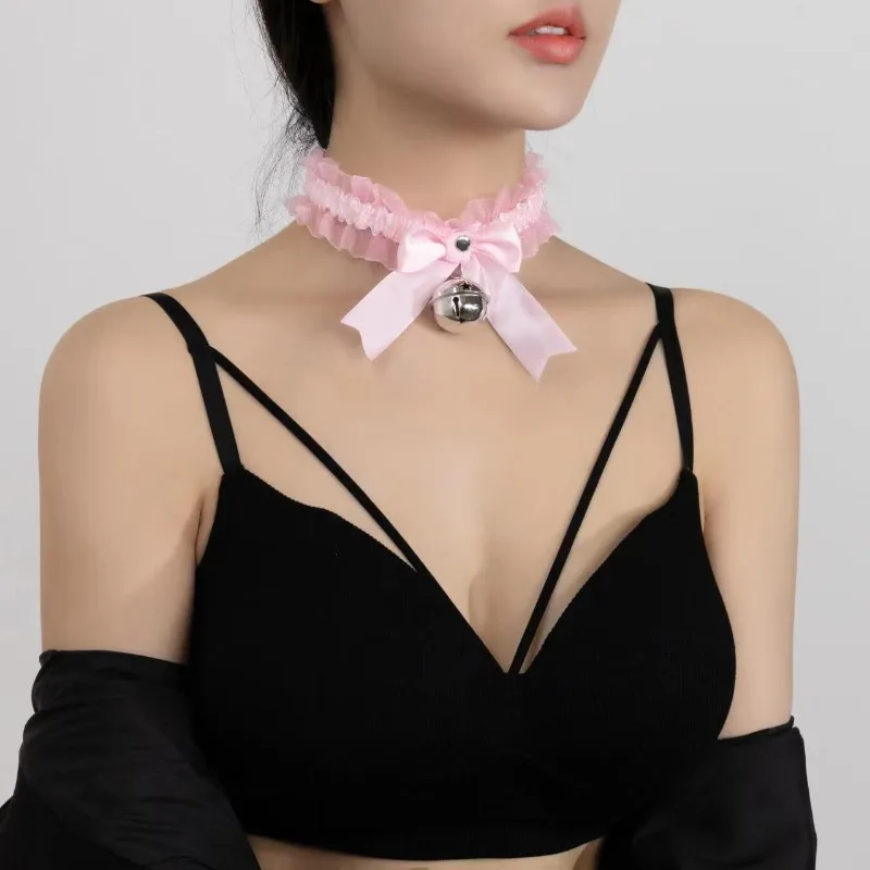 New Women Gothic Simple Sexy Lace Collar Pendant Bow Knot Bell Choker Necklace Dress Girl Party Jewelry Pretty Lady Necklace
New Women Gothic Simple Sexy Lace Collar Pendant Bow Knot Bell Choker Necklace Dress Girl Party Jewelry Pretty Lady Necklace