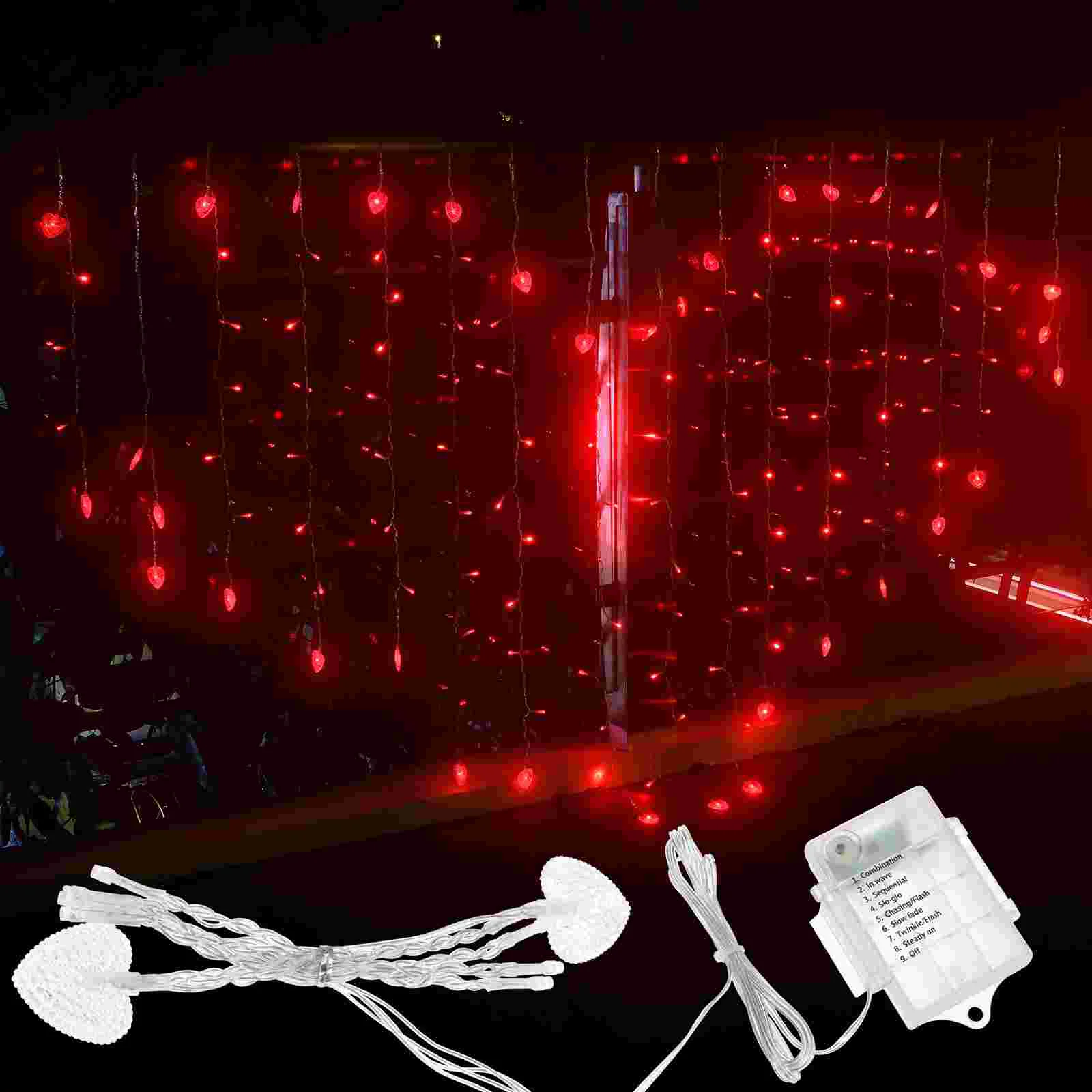 1pc Curtain Light LED String Light Window Wall Decor Light Love Shape for Wedding Decor (without Red)
1pc Curtain Light LED String Light Window Wall Decor Light Love Shape for Wedding Decor (without Red)
