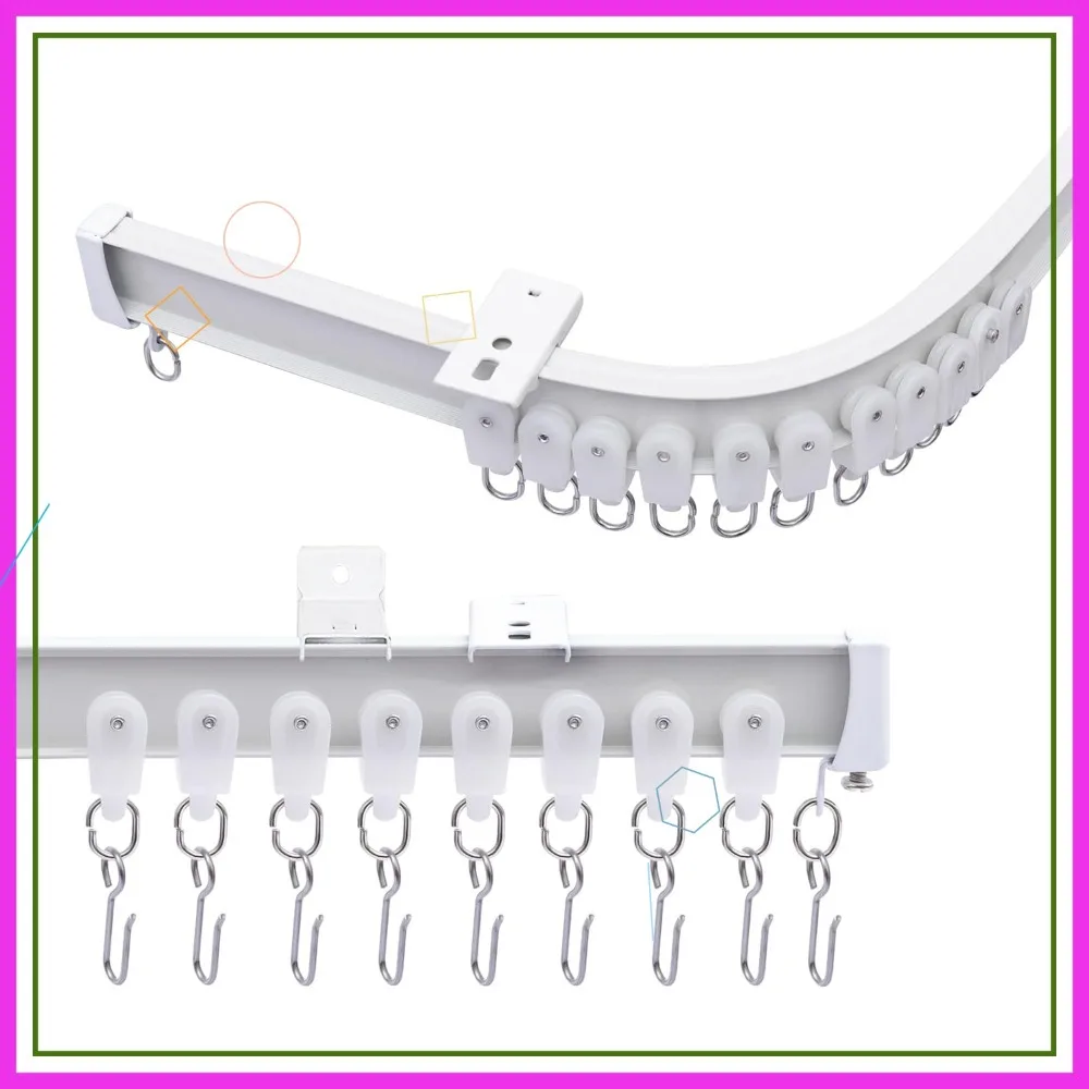 Flexible Ceiling Curtain Track System, Bendable Aluminum Rail for Room Divider, Heavy Duty 50lb Capacity, White 24ft
Flexible Ceiling Curtain Track System, Bendable Aluminum Rail for Room Divider, Heavy Duty 50lb Capacity, White 24ft