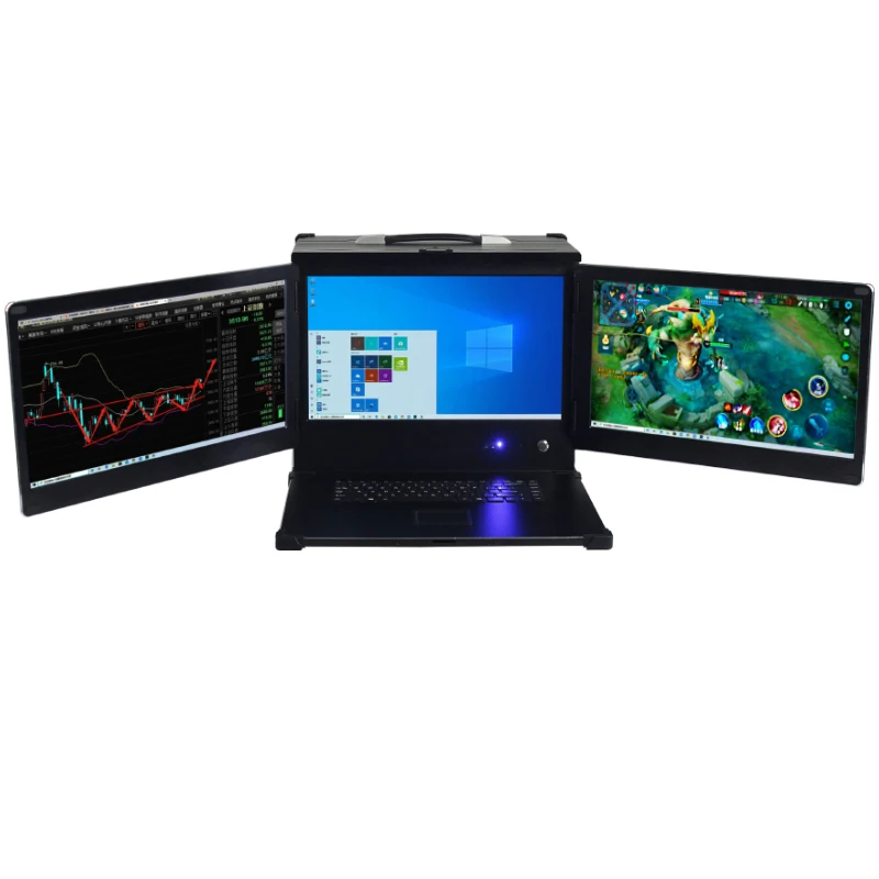 Ruggedized Trifold Computer Offers Three 18.5 1920 X 1080 Resolution LCD Displays EATX MB Support
Ruggedized Trifold Computer Offers Three 18.5 1920 X 1080 Resolution LCD Displays EATX MB Support