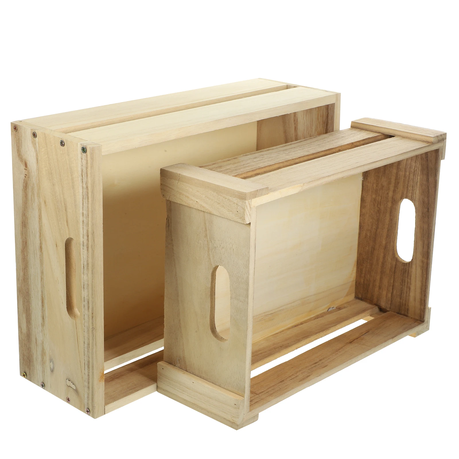 2 Pcs Solid Wood Storage Box 30x21x10CM 35x26x12CM Nesting Crates for Home Farmhouse Wooden Cottage Storage
2 Pcs Solid Wood Storage Box 30x21x10CM 35x26x12CM Nesting Crates for Home Farmhouse Wooden Cottage Storage