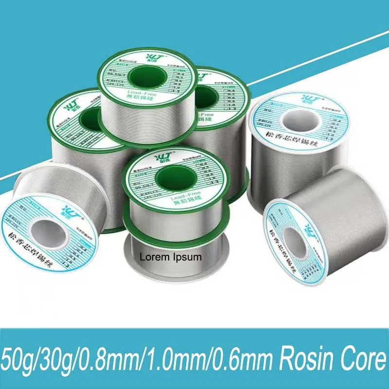 30g/50g 0.8mm/1.0mm/0.6mm Solder Wire Rosin Core Tin Solder Wire Soldering Welding Flux 1.5-2.0% Iron Wire Reel
30g/50g 0.8mm/1.0mm/0.6mm Solder Wire Rosin Core Tin Solder Wire Soldering Welding Flux 1.5-2.0% Iron Wire Reel