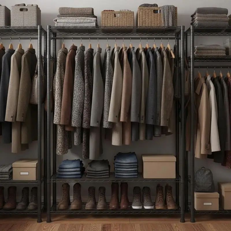 Carbon Steel Wardrobe Organizer 35.5"x17.7"x70.9" For Bedroom Clothing Store Hallway, 4 Adjustable Tiers 500 lbs Load Capacity Metal Frame Mesh Shelves
Carbon Steel Wardrobe Organizer 35.5"x17.7"x70.9" For Bedroom Clothing Store Hallway, 4 Adjustable Tiers 500 lbs Load Capacity Metal Frame Mesh Shelves