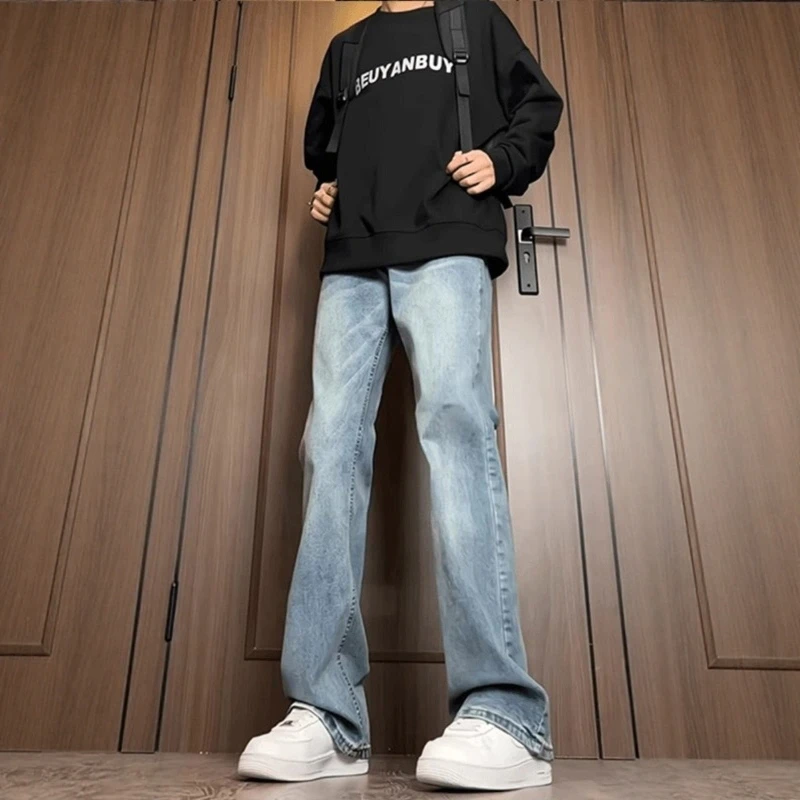 Light Blue Men's Jeans Youth Sle American Retro Spring Faion Wide Leg Long Pants Slimming Effect Straight Cut Loose Fit
Light Blue Men's Jeans Youth Sle American Retro Spring Faion Wide Leg Long Pants Slimming Effect Straight Cut Loose Fit