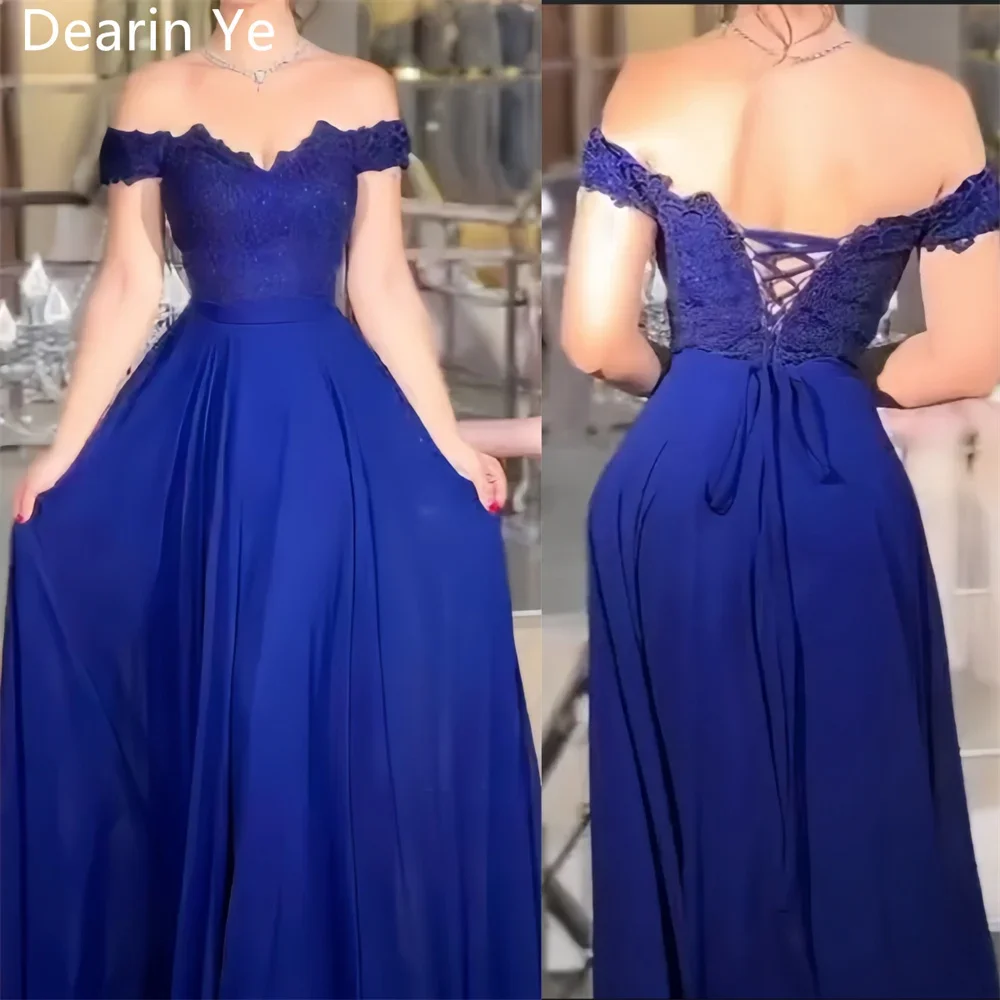 Customized Saudi Arabia Formal Dress Dearin Off-the-shoulder A-line Floor Length Open Back Skirts Draped Ribbon Bespoke Occasion
Customized Saudi Arabia Formal Dress Dearin Off-the-shoulder A-line Floor Length Open Back Skirts Draped Ribbon Bespoke Occasion