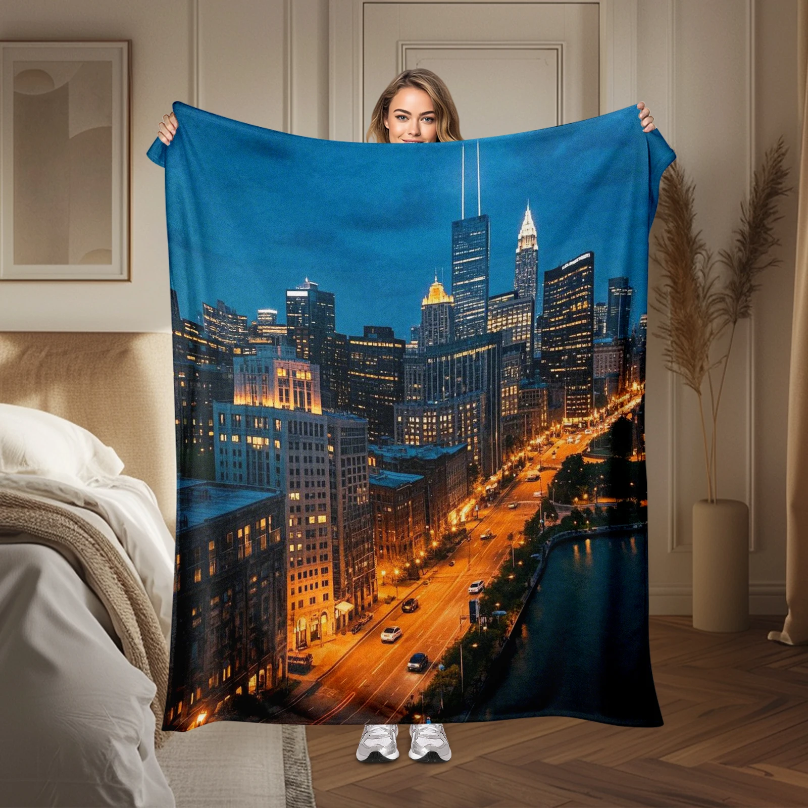 Unique Flannel Blanket With Scenes Of Chicago S Night Cityscape Enhances Warm Moments Together
Unique Flannel Blanket With Scenes Of Chicago S Night Cityscape Enhances Warm Moments Together
