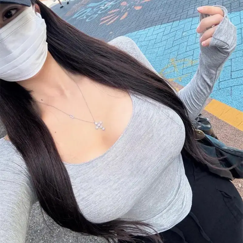 Мягкая модальная футболка-базовый слой Dongda Gate New Sle Large U-Ne Arc, тонкий полупрозрачный корейский женский вязаный топ
Мягкая модальная футболка-базовый слой Dongda Gate New Sle Large U-Ne Arc, тонкий полупрозрачный корейский женский вязаный топ