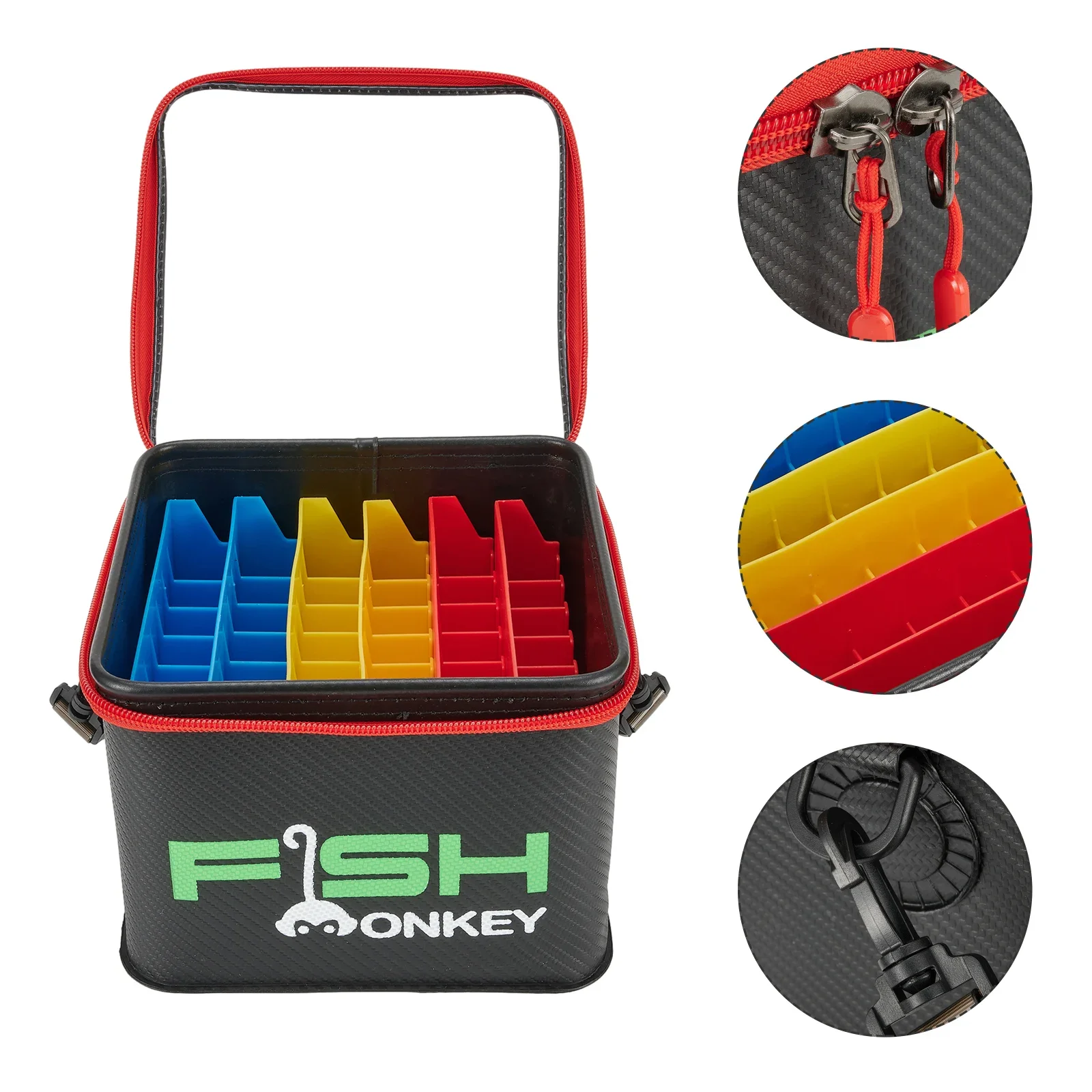 Tackle Bag Container Easy to View 48 Slot Squid Jig and Fishing Lure Storage Bucket with Saltwater Friendly Zip
Tackle Bag Container Easy to View 48 Slot Squid Jig and Fishing Lure Storage Bucket with Saltwater Friendly Zip