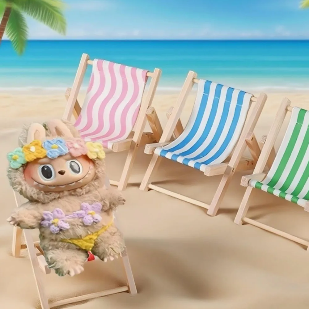 Doll'S Chair Outfit Accessories For Ropa Labubu 10cm cotton doll Summer vacation Wooden beach reclining camping chair ornament
Doll'S Chair Outfit Accessories For Ropa Labubu 10cm cotton doll Summer vacation Wooden beach reclining camping chair ornament