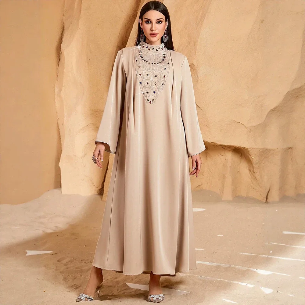 Ky1893-3 Women's Loose Elegant Stand Collar Beaded Long Dress Long Sleeve Daily Dress Abaya Ramadan Dubai Luxury Islam Elegant
Ky1893-3 Women's Loose Elegant Stand Collar Beaded Long Dress Long Sleeve Daily Dress Abaya Ramadan Dubai Luxury Islam Elegant