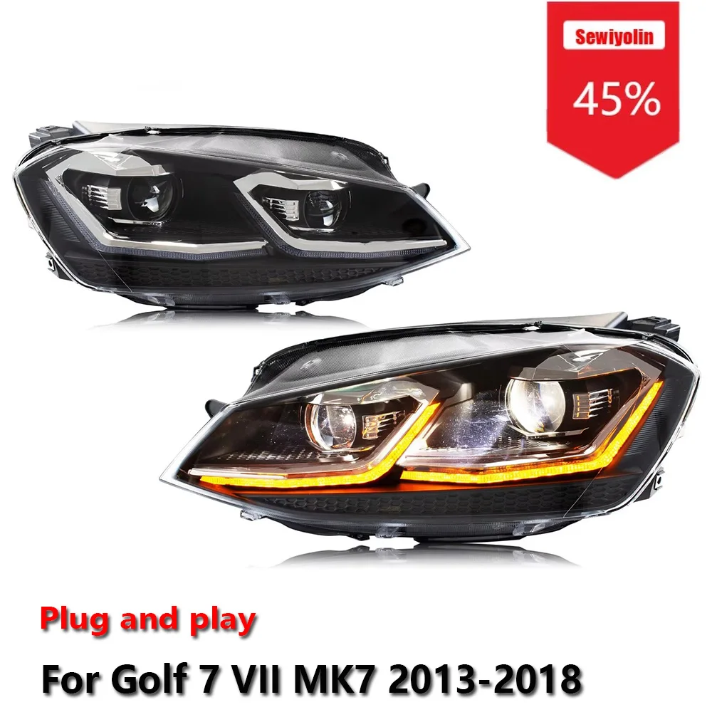Sewiyolin Car LED Headlight Light Accessories For Volkswagen Golf 7 VII MK7 2013-2018 DRL Brake Turn Signal Lamp Plug and Play
Sewiyolin Car LED Headlight Light Accessories For Volkswagen Golf 7 VII MK7 2013-2018 DRL Brake Turn Signal Lamp Plug and Play