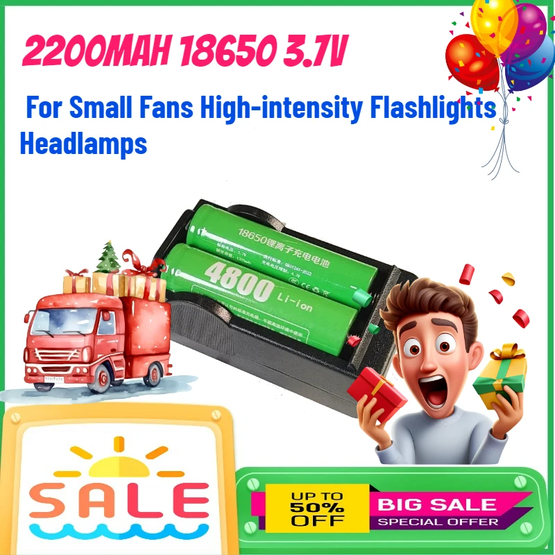 2200mAh 18650 3.7V Rechargeable Battery for Small Fans High-intensity Flashlights Headlamps Lithium Battery
2200mAh 18650 3.7V Rechargeable Battery for Small Fans High-intensity Flashlights Headlamps Lithium Battery