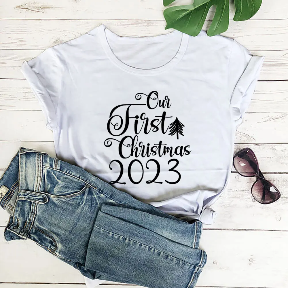 Our First Christmas 2023 Shirt New Arrival Christmas T Shirt 100%Cotton Unisex Funny Casual Short Sleeve Top Holiday Gift
Our First Christmas 2023 Shirt New Arrival Christmas T Shirt 100%Cotton Unisex Funny Casual Short Sleeve Top Holiday Gift