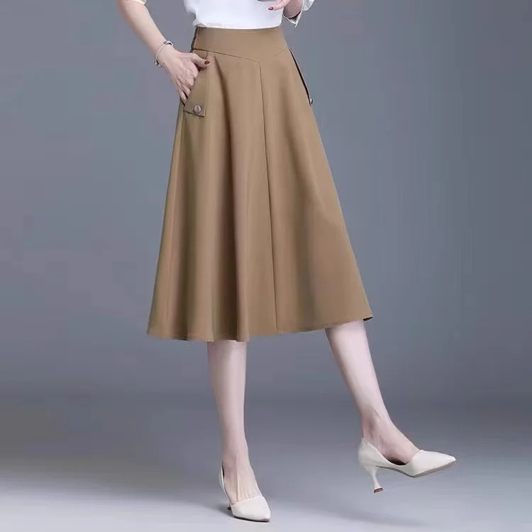 Женская юбка-трапеция средней длины Busin с высокой талией, облегающая, на резинке, для весны и лета, для офиса и повседневной носки
Женская юбка-трапеция средней длины Busin с высокой талией, облегающая, на резинке, для весны и лета, для офиса и повседневной носки