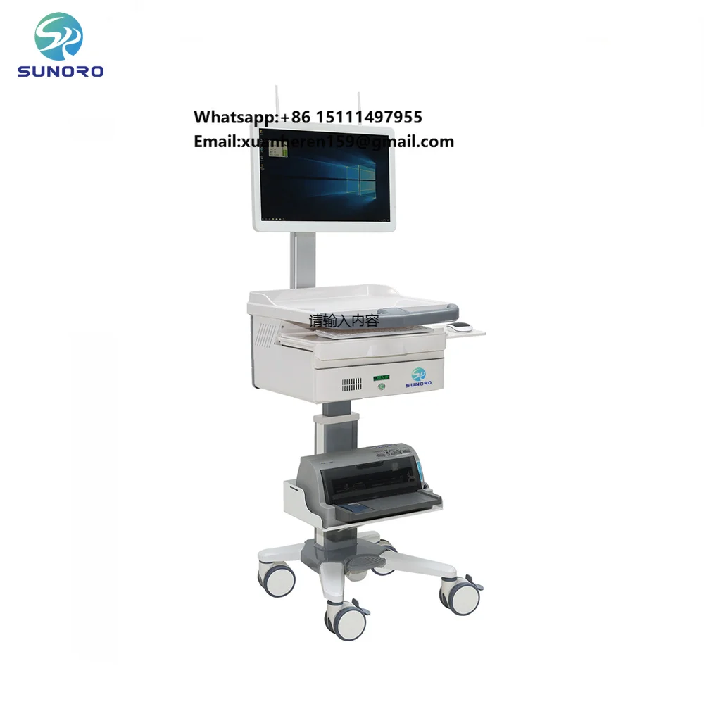 High Quality Medical Equipment Trolley with Aluminum Frame Soft Wheels and Printer Tray for Emergency Use Emergency Trolley
High Quality Medical Equipment Trolley with Aluminum Frame Soft Wheels and Printer Tray for Emergency Use Emergency Trolley