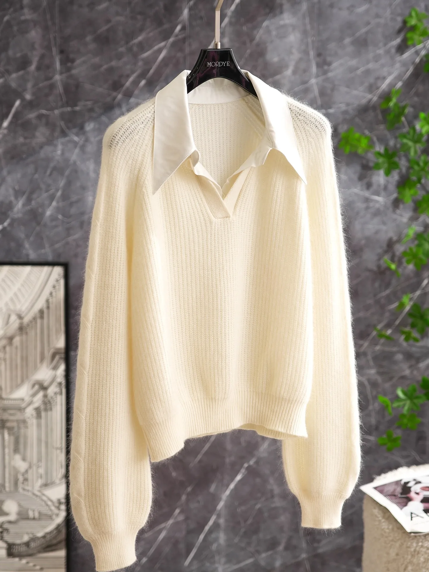 High nce Sensation Woolen Rabbit Velvet Collar Knitted Sweater Lantern Sve Handheld Piece Fake Two-Piece Swe...
High nce Sensation Woolen Rabbit Velvet Collar Knitted Sweater Lantern Sve Handheld Piece Fake Two-Piece Swe...