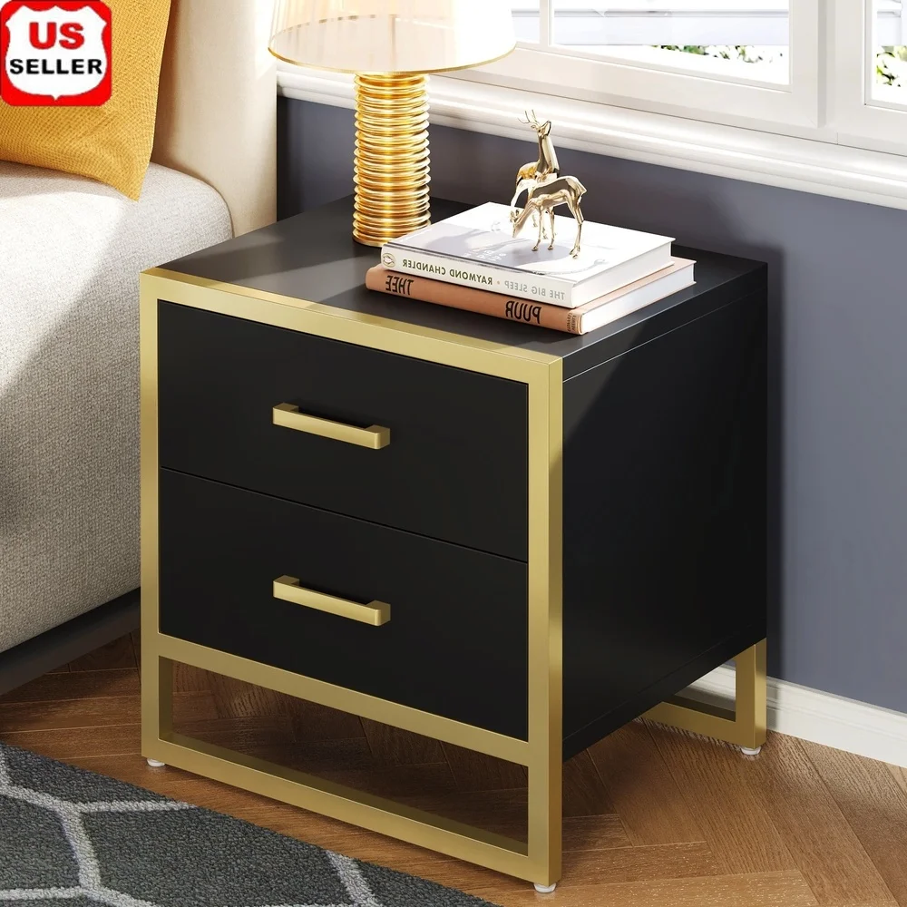 Stylish Nightstand with 2 Drawers Modern End Table Bedroom Living Room Easy Assembly Portable Storage Solution
Stylish Nightstand with 2 Drawers Modern End Table Bedroom Living Room Easy Assembly Portable Storage Solution