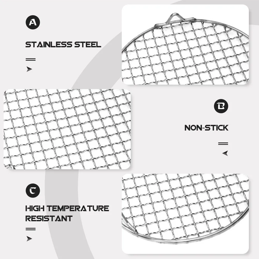 Round Non-Stick Bbq Grill Mesh Heat Resistant Barbecue Net for Vegetables Meat Fish Kebabs Chicken Wings Portable Reusable Grill
Round Non-Stick Bbq Grill Mesh Heat Resistant Barbecue Net for Vegetables Meat Fish Kebabs Chicken Wings Portable Reusable Grill