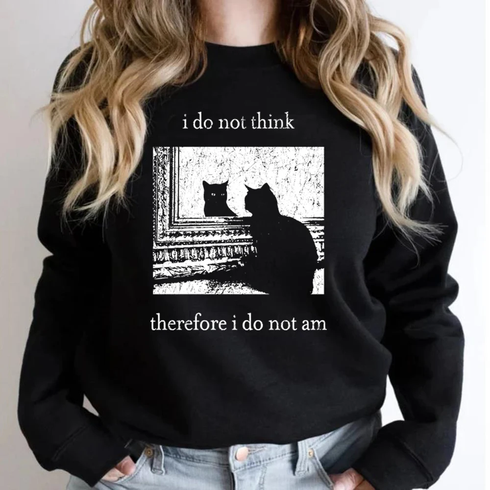 I Do Not Think Therefore I Do Not Am Sweatshirt Funny Cat Hoodie Grunge Sweater Vintage Unisex Crewneck Sweatshirt Goth Pullover
I Do Not Think Therefore I Do Not Am Sweatshirt Funny Cat Hoodie Grunge Sweater Vintage Unisex Crewneck Sweatshirt Goth Pullover