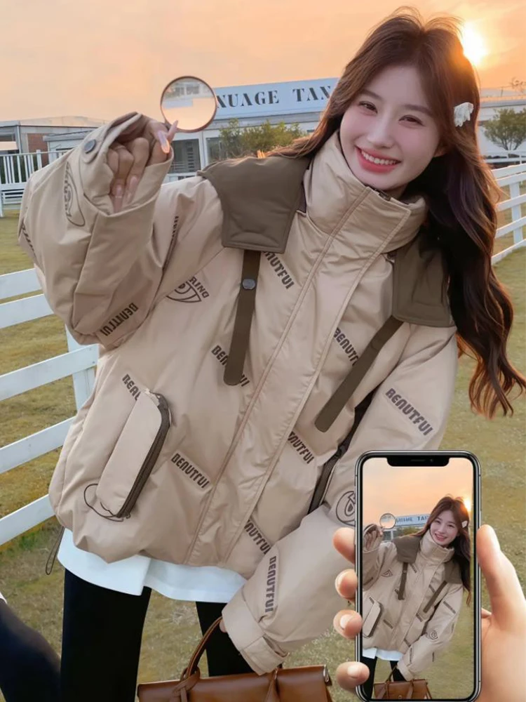 Женская пуховая куртка из хлопка i ort Thiened, свободного кроя, в корейском стиле, для повседневной носки, с капюшоном
Женская пуховая куртка из хлопка i ort Thiened, свободного кроя, в корейском стиле, для повседневной носки, с капюшоном