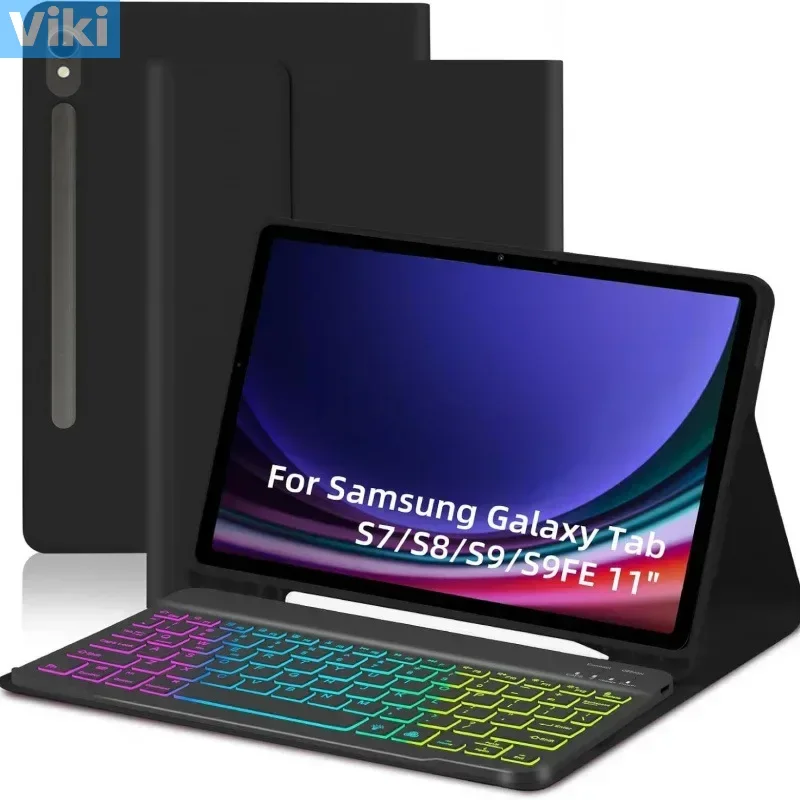 Чехлы 7 RGB с радужной подсветкой для клавиатуры для Samsung Galaxy Tab S7 S8 S9 S9FE 11 дюймов, чехол с беспроводной разделенной Bluetooth-клавиатурой Fun
Чехлы 7 RGB с радужной подсветкой для клавиатуры для Samsung Galaxy Tab S7 S8 S9 S9FE 11 дюймов, чехол с беспроводной разделенной Bluetooth-клавиатурой Fun