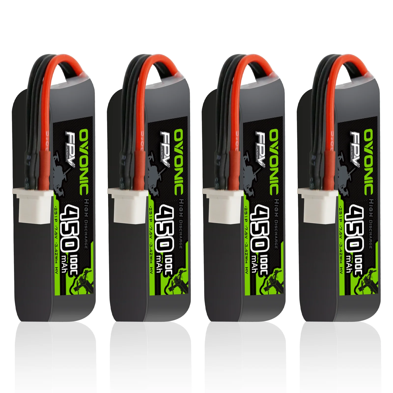 OVONIC 2S 450mAh Lipo Battery 7.4V 100C High Voltage BT3.0 Plug for RC Car Truck Boat RC Airplane FPV Racing Hobby Models [4pcs
OVONIC 2S 450mAh Lipo Battery 7.4V 100C High Voltage BT3.0 Plug for RC Car Truck Boat RC Airplane FPV Racing Hobby Models [4pcs