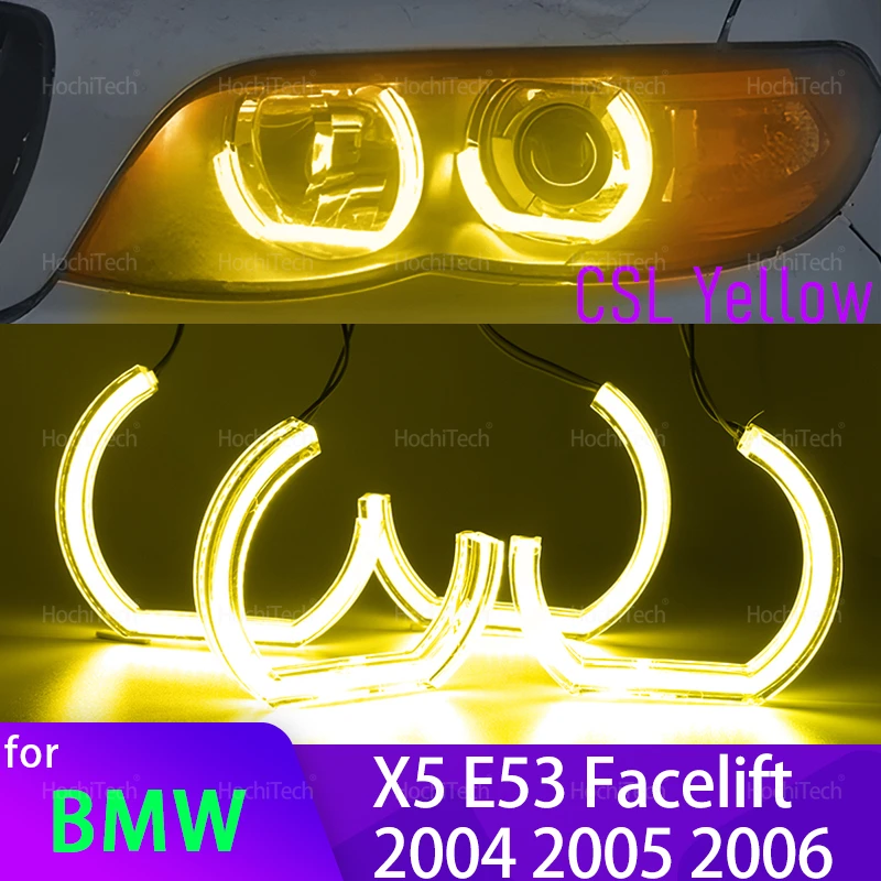 For BMW X5 E53 Facelift 2004 2005 2006 New CS CSL Style Lemon Yellow DRL Angel Eyes Light Daytime Running Light Accessories
For BMW X5 E53 Facelift 2004 2005 2006 New CS CSL Style Lemon Yellow DRL Angel Eyes Light Daytime Running Light Accessories