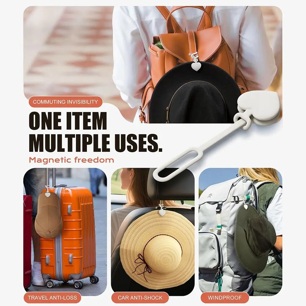 Portable Heart-shaped Magnetic Hat Clip Adjustable Hands Free Hat Holder Flexible Multifunctional Bag Pendant Outdoor Activities
Portable Heart-shaped Magnetic Hat Clip Adjustable Hands Free Hat Holder Flexible Multifunctional Bag Pendant Outdoor Activities