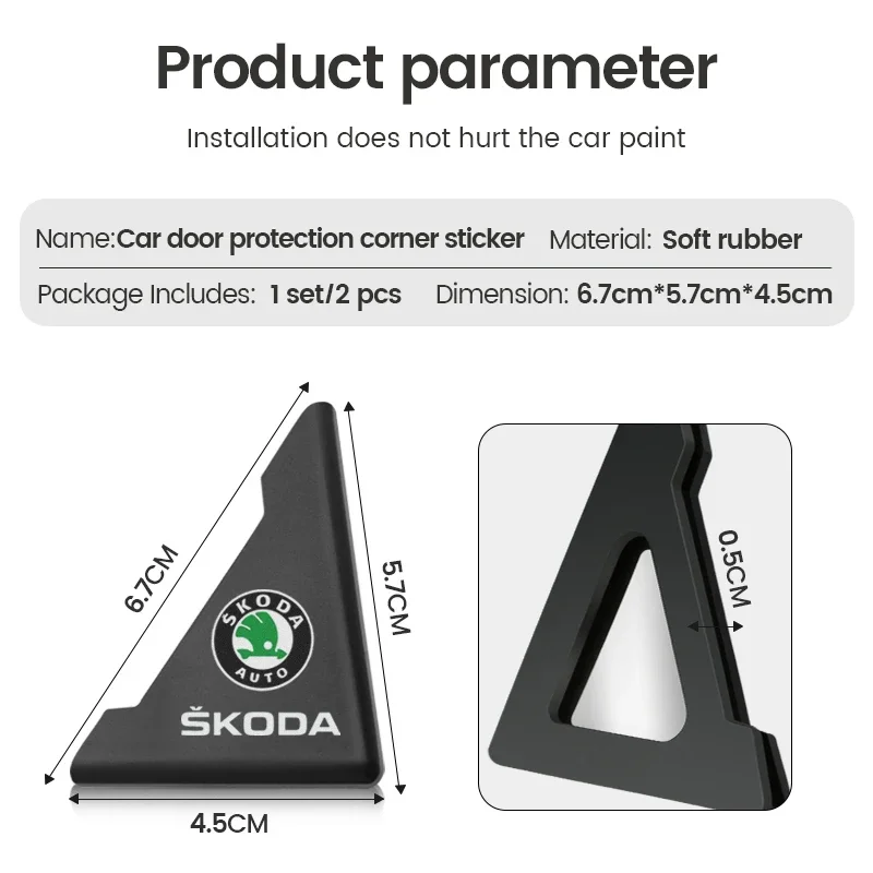 Skoda Series Silicone Anti-Collision Stickers Car Door Corner Protective Pads Auto Accessories
Skoda Series Silicone Anti-Collision Stickers Car Door Corner Protective Pads Auto Accessories