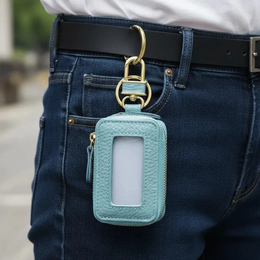 Coin Pouch Portable Hanging Coin Purse Exquisite Solid Color Leather Car Key Pouch Simple Anti-lost Small Item Bag Ring
Coin Pouch Portable Hanging Coin Purse Exquisite Solid Color Leather Car Key Pouch Simple Anti-lost Small Item Bag Ring