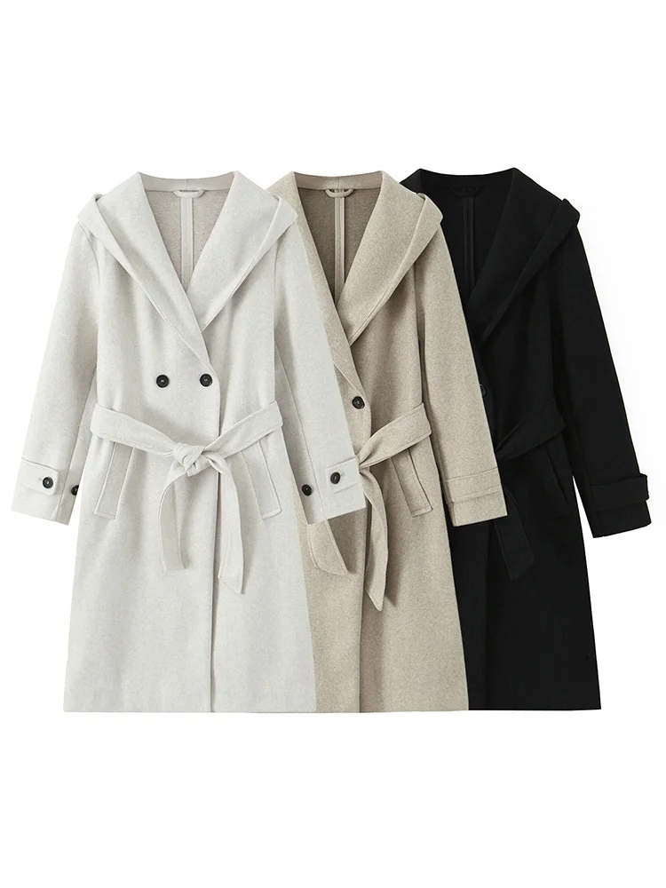 HH женское осенне-зимнее модное двубортное длинное пальто с карманами и поясом, женская темпераментная уличная куртка с длинными рукавами 
HH женское осенне-зимнее модное двубортное длинное пальто с карманами и поясом, женская темпераментная уличная куртка с длинными рукавами