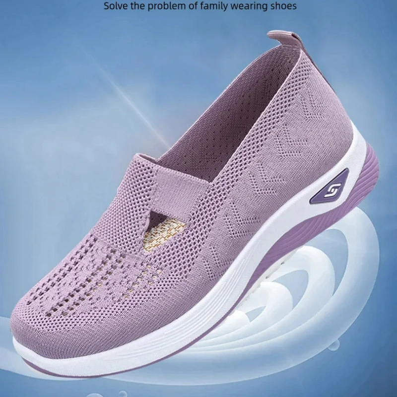 2025 Women's Solid Color Breathable Sneakers Soft Sole Lightweight Slip on Walking Shoes Low-top Knitted Casual Shoes Zapatillas
2025 Women's Solid Color Breathable Sneakers Soft Sole Lightweight Slip on Walking Shoes Low-top Knitted Casual Shoes Zapatillas