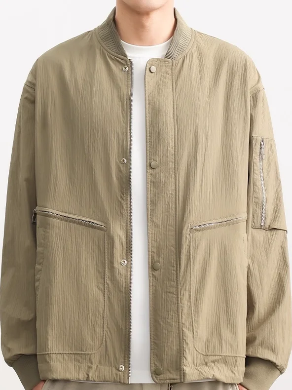 Loose Casual Men's Baseball Jaet Spring Autumn New Sle Pilot Workwear Top Zipper Closure Long Sve Regular Fit Coat
Loose Casual Men's Baseball Jaet Spring Autumn New Sle Pilot Workwear Top Zipper Closure Long Sve Regular Fit Coat