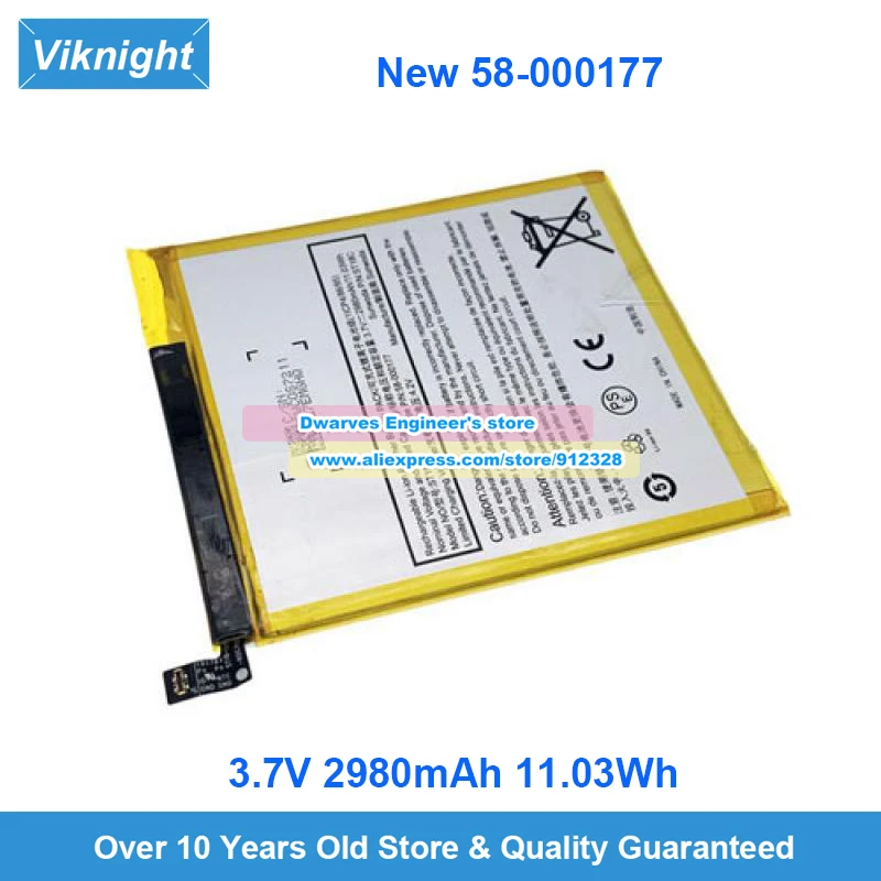 Новый аккумулятор SR043KL ST18C 3,7 В 2980 мАч 11,03 Втч для Kindle Fire 7 дюймов 2017 7-го поколения ST1858- 000177 ГБ-С10- 308594 -060L
Новый аккумулятор SR043KL ST18C 3,7 В 2980 мАч 11,03 Втч для Kindle Fire 7 дюймов 2017 7-го поколения ST1858- 000177 ГБ-С10- 308594 -060L