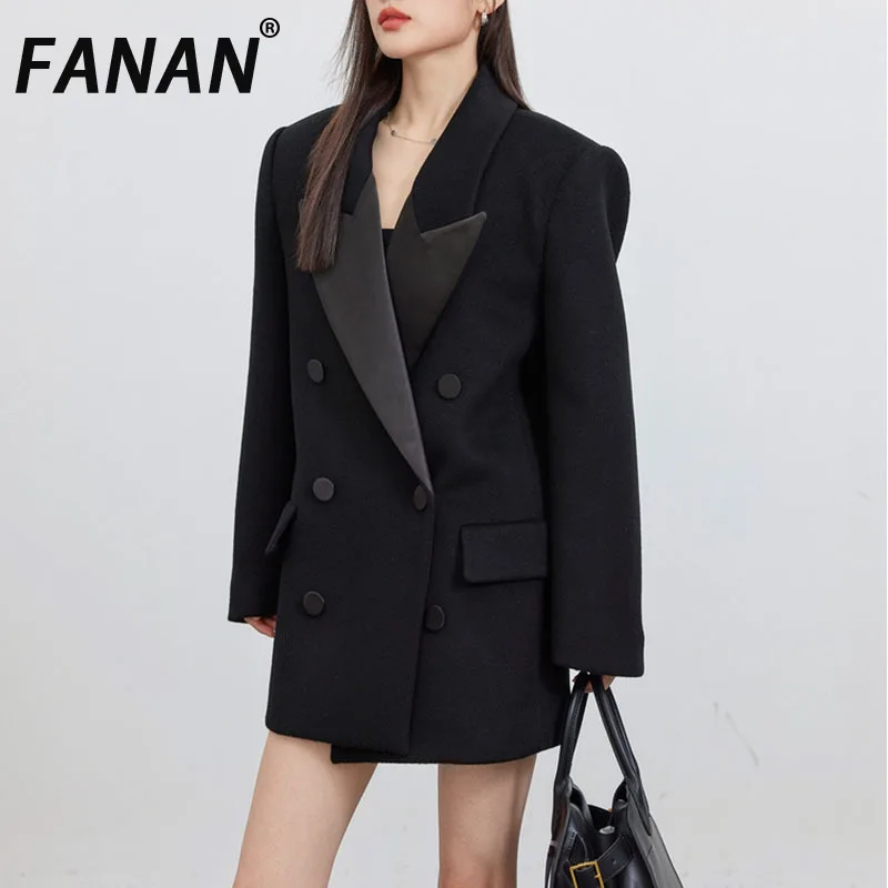 FANAN Temperament Gathered Waist Blazers Women's Double Breasted Office Lady Mid-length Jackets Office Lady Coats 2025 New
FANAN Temperament Gathered Waist Blazers Women's Double Breasted Office Lady Mid-length Jackets Office Lady Coats 2025 New