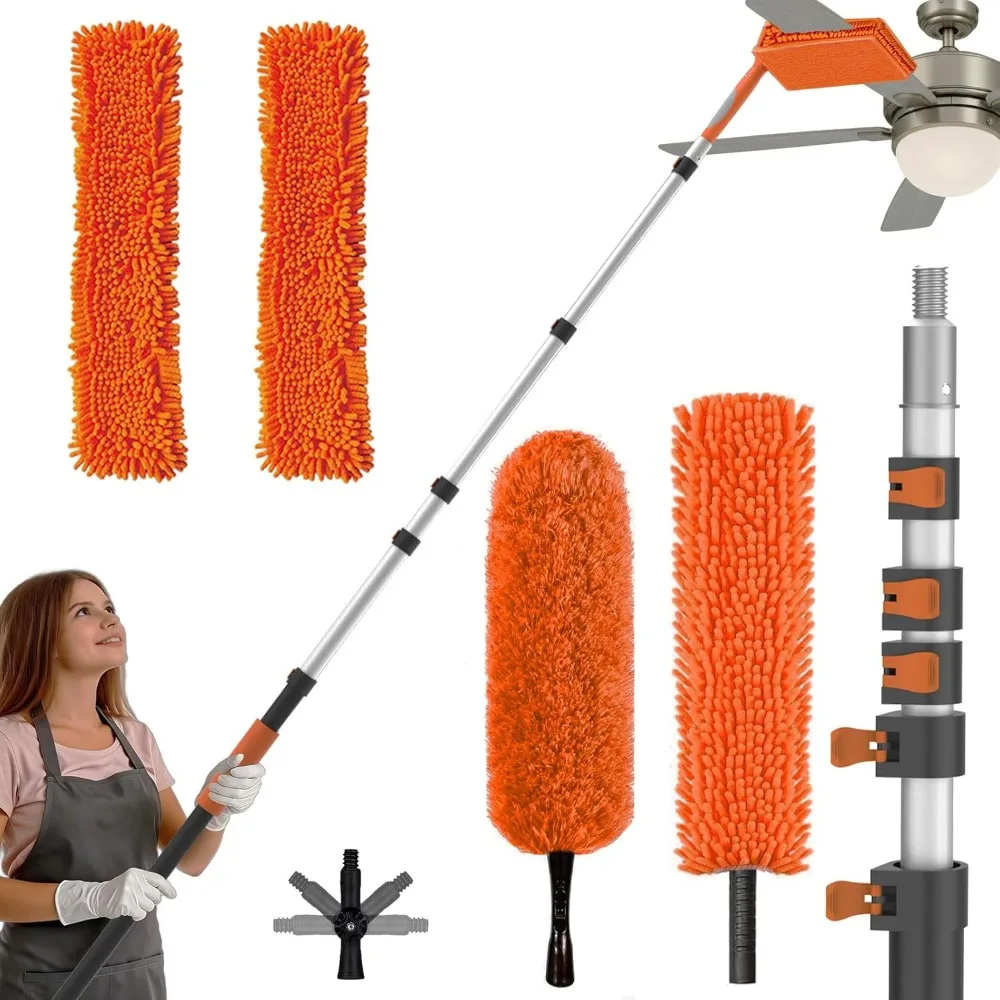 30FT Extension Pole Washable Microfiber Ceiling Fan Blade Duster Kit
30FT Extension Pole Washable Microfiber Ceiling Fan Blade Duster Kit