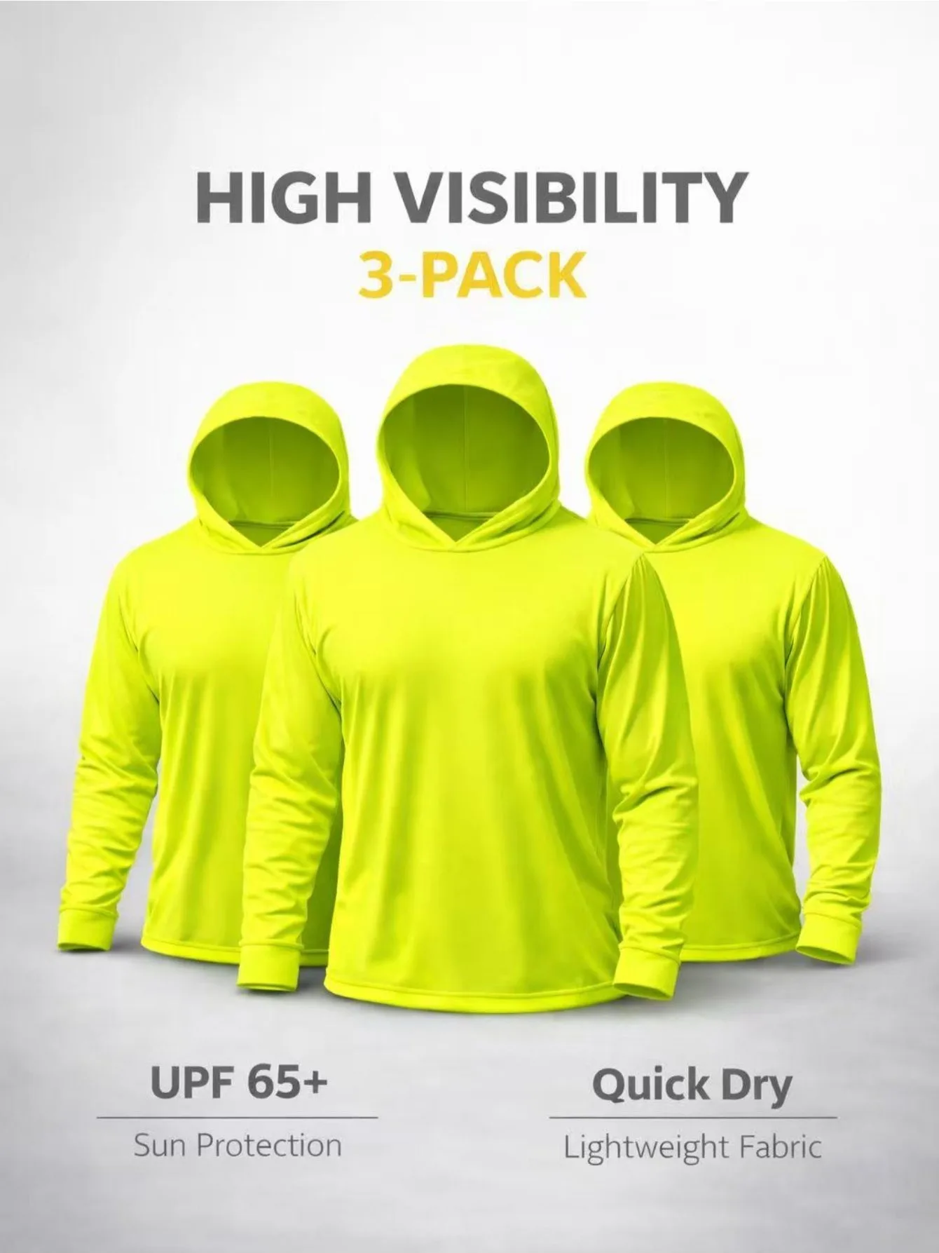 3-PACK Men UPF 50+ Sun Protection Breathable T Shirt Long Sleeve Workout T-Shirts with Hood
3-PACK Men UPF 50+ Sun Protection Breathable T Shirt Long Sleeve Workout T-Shirts with Hood