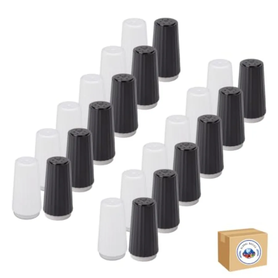 Disposable Salt and Pepper Shakers by 24 - Plastic Shaker Sets for Parties Restaurants Picnics Cookouts - Prefilled Salt and Pe
Disposable Salt and Pepper Shakers by 24 - Plastic Shaker Sets for Parties Restaurants Picnics Cookouts - Prefilled Salt and Pe