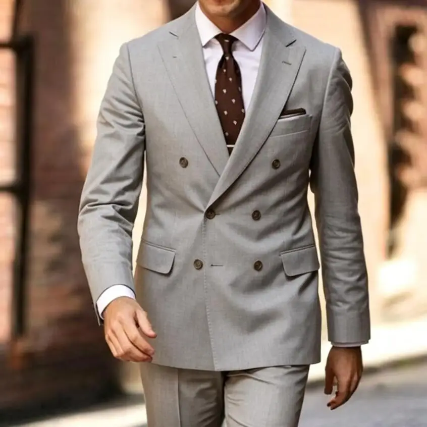 Casual Summer 2 Piece Men Suits Classic Fit Double Breasted Blazer Pants Formal Wedding Tuxedo Groom Clothes Business Male Suit
Casual Summer 2 Piece Men Suits Classic Fit Double Breasted Blazer Pants Formal Wedding Tuxedo Groom Clothes Business Male Suit