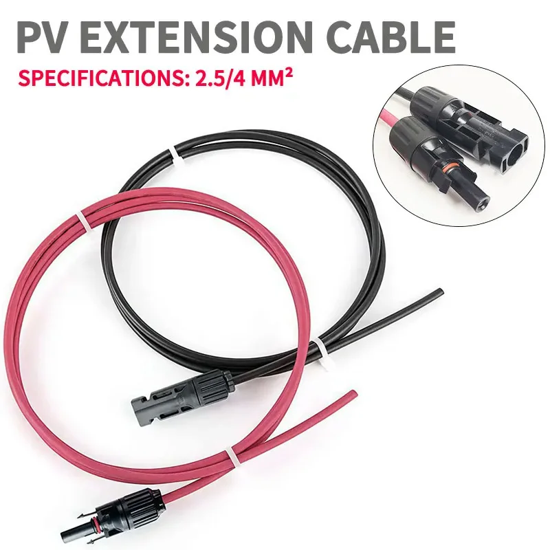 PV1-F Solar Panel Extension Cable 4/2.5mm² Waterproof 1-10M DC Plug Socket Male Female Pair for RV Marine Off-Grid Solar System
PV1-F Solar Panel Extension Cable 4/2.5mm² Waterproof 1-10M DC Plug Socket Male Female Pair for RV Marine Off-Grid Solar System