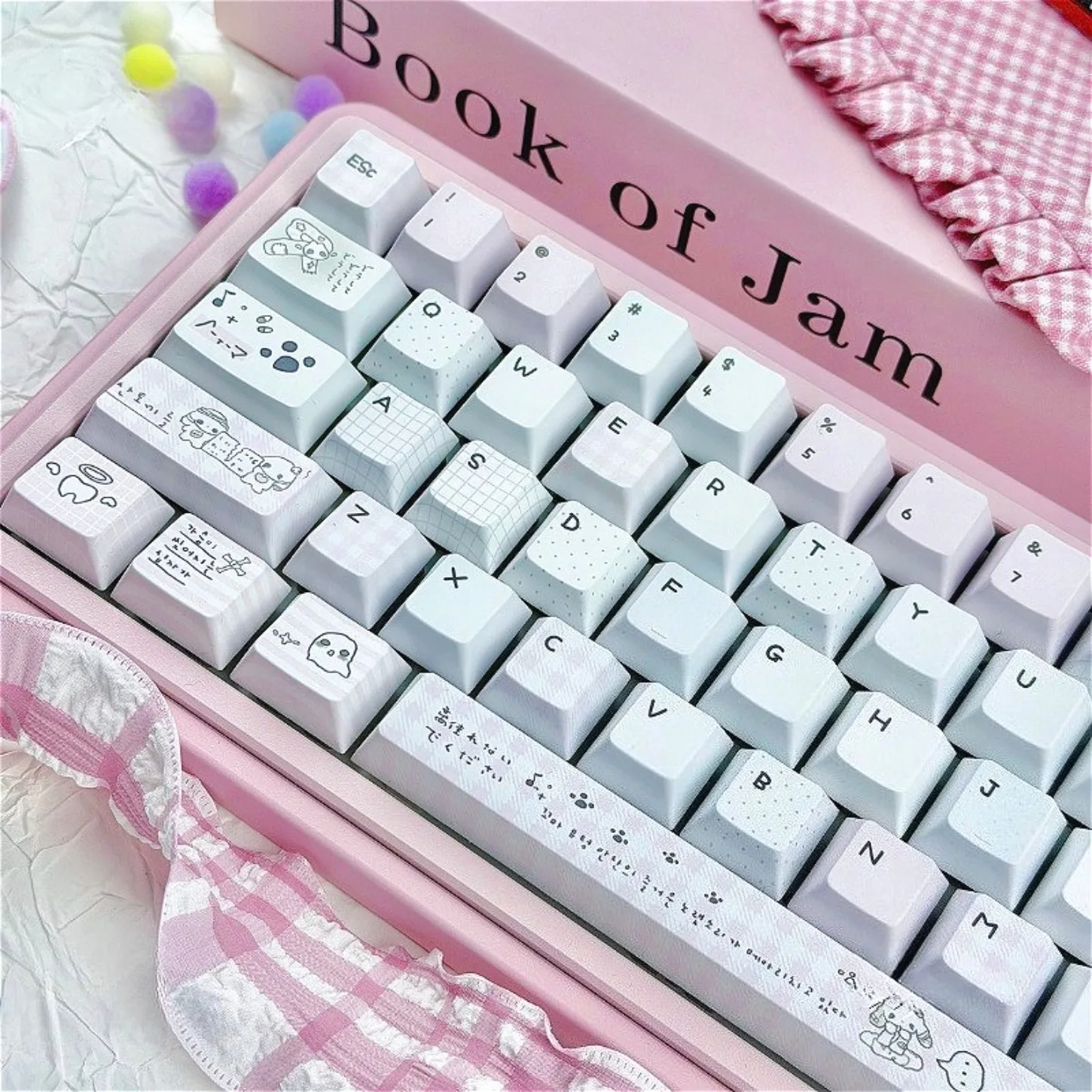 Pink White Light Color Simple Cherry Key Cover Kit PBT 130 Key Office Gift Compatible 60/64/84/98/108 Mechanical Keyboard
Pink White Light Color Simple Cherry Key Cover Kit PBT 130 Key Office Gift Compatible 60/64/84/98/108 Mechanical Keyboard