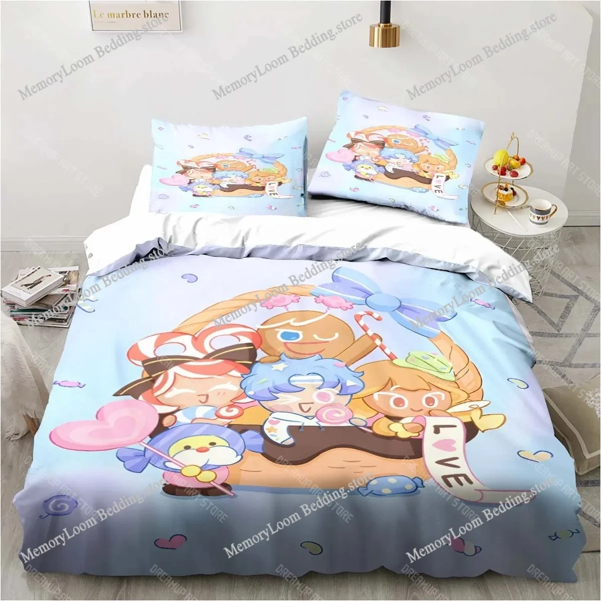 C-Cookie Run Kingdom Game Printed Bed Pillowcase and Duvet Cover Bedroom Home Decor Set Children's Room Bedding Set Luxury Gift
C-Cookie Run Kingdom Game Printed Bed Pillowcase and Duvet Cover Bedroom Home Decor Set Children's Room Bedding Set Luxury Gift